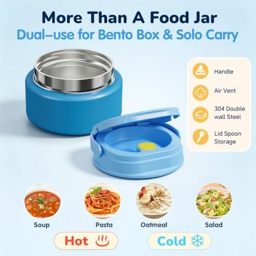 Bento Box for Kids,Leak-Proof Lunch Container with 9oz Insulated Food