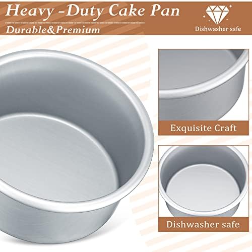 Gerrii 18 Pcs 4 Inch Round Cake Pans Nonstick Aluminum Round Baking