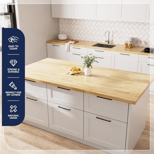 Unfinished Birch Butcher Block Countertop, 25" x 36" x 1.5"