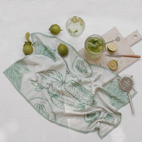 sea me at home Dish Towels for Kitchen, Jacquard Tea Towel Set