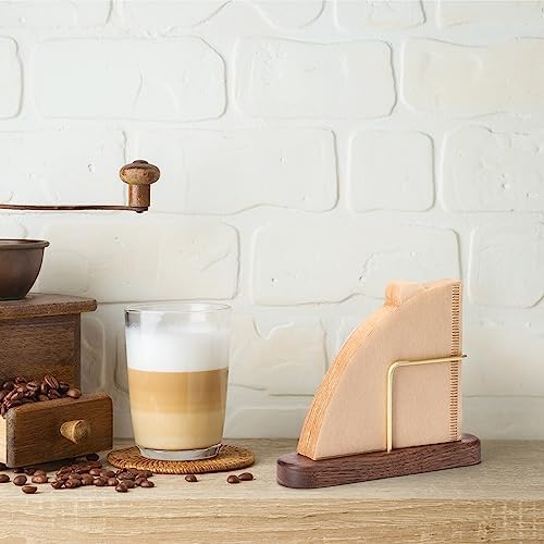 Walnut & Brass Coffee Filter Holder for #1#2 V60