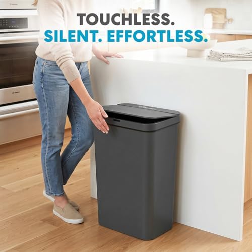 SIMPLI-Magic 13.2 Gallon Sensor Trash Can, Gray