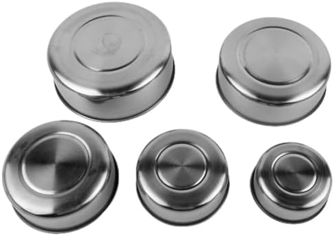 5 Pcs Stainless Steel Containers with Lids, Stackable Food Container