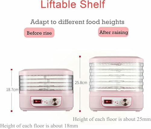5-Tray Electric Food Dehydrator with 35-70°C Control