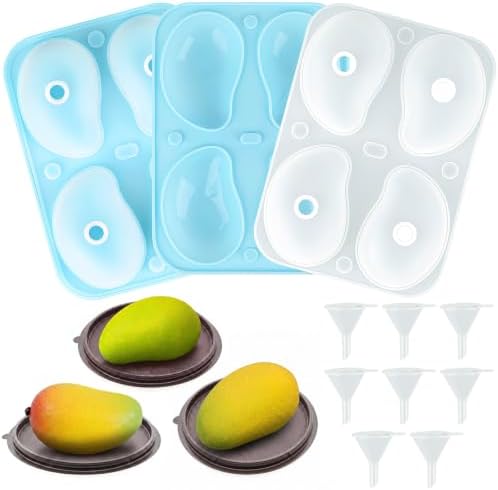 2 Pack Mango Silicone Mold, 3D Mango Shape Cake Mold