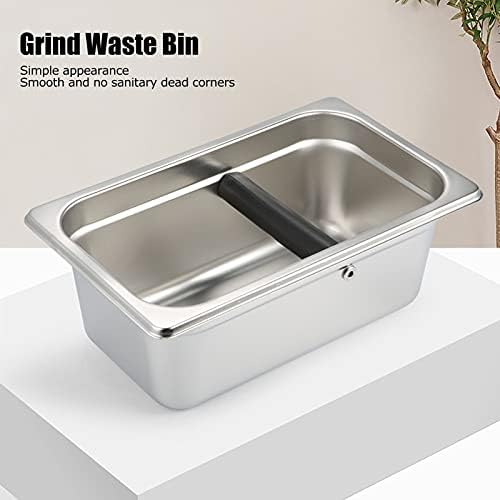 Large Stainless Steel Coffee Knock Box (10.4x6.3x3.9 Inch) – Durable