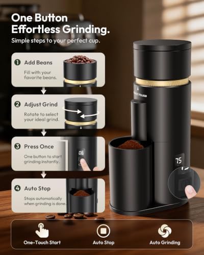 Maestri House Single-Dose Burr Coffee Grinder, 80-Level