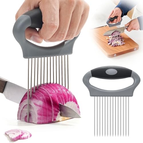 Large Onion Slicer Holder, Stainless Steel Onion Holder for Slicing