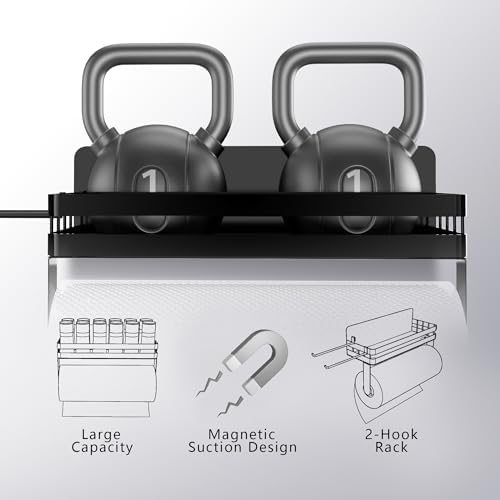 DELITON Magnetic Paper Towel Holder for Fridge, Black