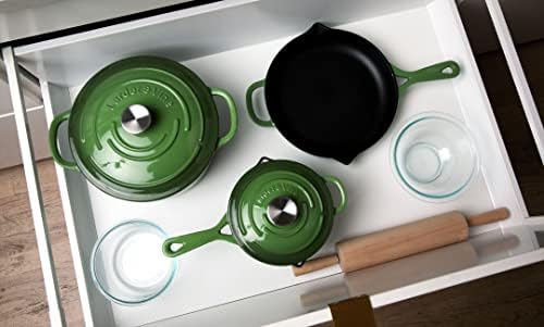 Larder & Vine 5-Piece Enameled Cast Iron Cookware Set - Includes