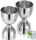 2 Pack 304 Stainless Steel Cocktail Jigger, 1oz 2oz Stainless Steel