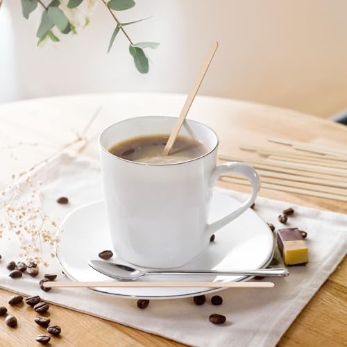 WISYOK 1000Pcs 7 Inch Coffee Stirrers, Birch Wood