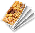 12 Inch White Porcelain Rectangular Serving Platters Set of 4
