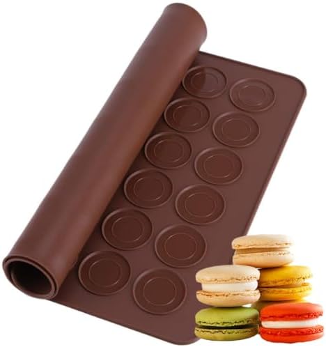 Cocoarm Macaron Silicone Mat, 48 Capacity Silicone Sheet Mat Baking
