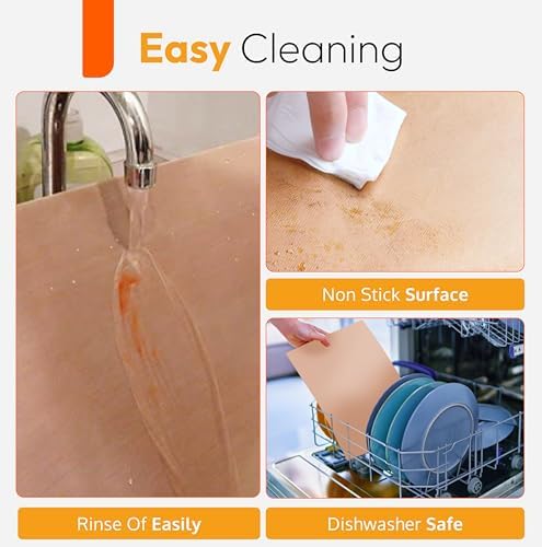 Teflon Sheets for Heat Press Paper and Baking, Reusable PTFE Cover