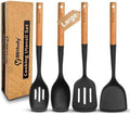 4PCS Silicone Cooking Utensils Set, Large Nonstick Spatula Spoons Set