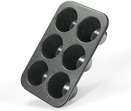 Monfish Jumbo Deep Muffin pan 6 cup large cupcake pan gray granite