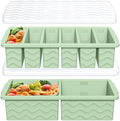 2-Pack Silicone Freezer Trays with Lid, 2 Large 2-Cup(500ml) & 6 Small