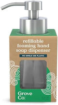 Grove Co. Glass Foaming Hand Soap Dispenser with Stainless Steel Pump