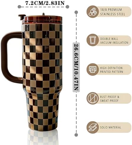Insulated Tumbler with Straw | Double Wall Stainless Steel Travel Mug