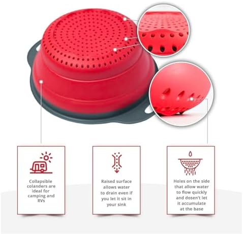 Set of 3 Niklye Ultimate Kitchen Strainers—1×10” & 2×12” Collapsible
