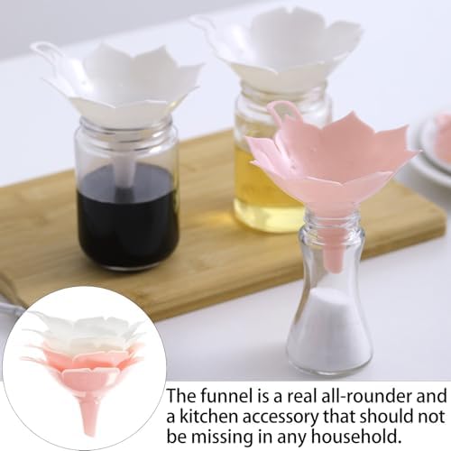 Uonlytech 4pcs Food Grade Plastic Kitchen Funnels Set Creative Liquid