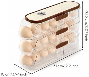 Kitchen Egg Container Organizer Holder Drawer Dispenser PP Material