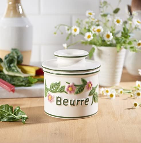Butter Bell Crock by L. Tremain French Butter Keeper, Hand Painted