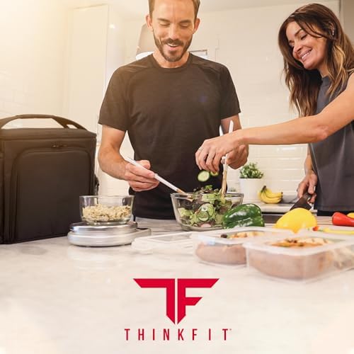 ThinkFit Insulated Meal Prep Lunch Bag for Men, 8 Containers, Large