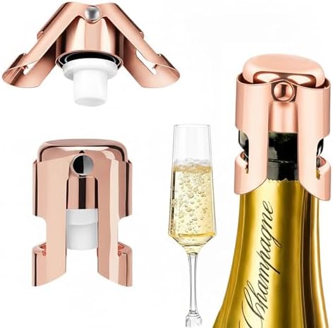 2Pcs Champagne Stoppers – Premium Stainless Steel Clamping Sparkling