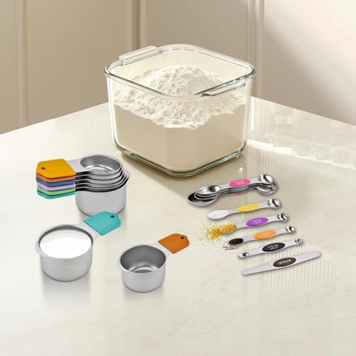 XSNBRD Magnetic Measuring Cups and Spoons Set-304 Stainless Steel