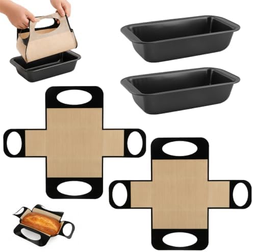 2‐Pack Bread Loaf Pan Set, 8.5" x 4.5" Inner Baking Size Nonstick