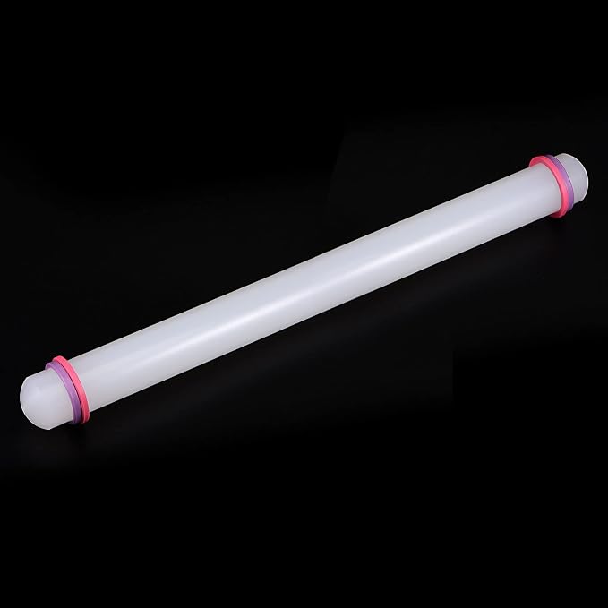 HARFINGTON Fondant Rolling Pin 20 Inch x 1.38 Inch Adjustable Guide Rings - Image 3