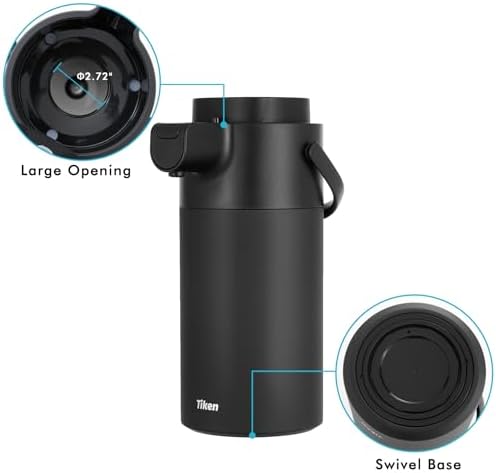 Tiken Airpot Coffee Dispenser with Pump - Coffee Carafes for Keeping