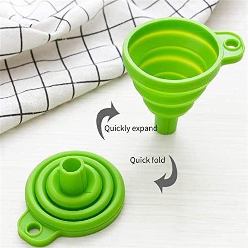 Funnels Collapsible Funnel Set, Foldable Kitchen, Food Grade Silicone