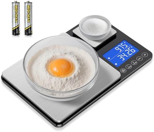 Dual Platform Food Kitchen Scale with 0.01g/0.001oz High Precision