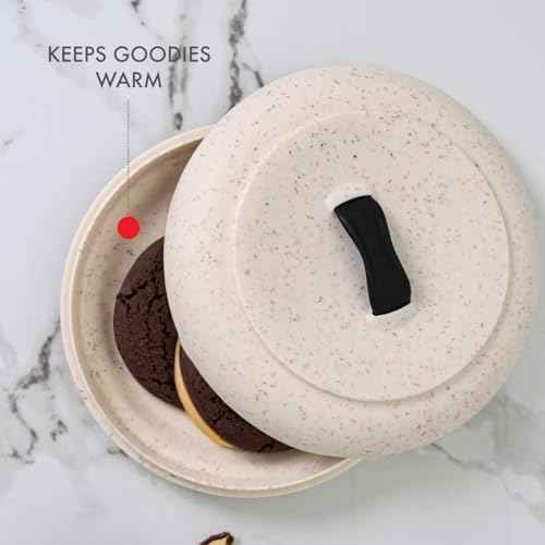 Dexas Durable Microwavable Tortilla Warmer XL 9.5 Inches, Natural Oat