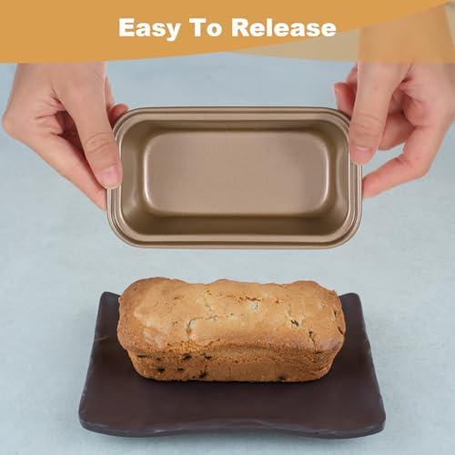 12 Pcs Mini Loaf Pan for Baking Nonstick Carbon Steel Banana Bread