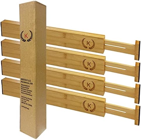Bamboo Drawer Dividers Organizers 18-21.75 IN - Kitchen Drawer