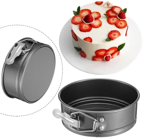 8 Pcs 4.7 Inch Springform Pan with Removable Bottom, Nonstick, Round