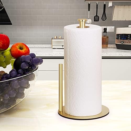 OBODING Gold Countertop Paper Towel Holder, Stainless Steel