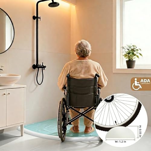 59Inch Collapsible Shower Threshold Water Dam, Silicone Water Barrier