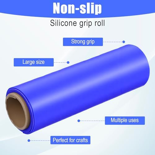 2 Rolls Silicone Grip Mat, 8 Inch x 3.25 ft, Blue
