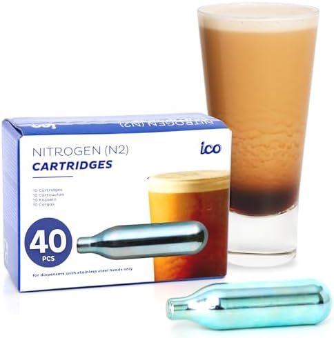 ICO 40pcs Nitrogen Cartridges, N2 Cartridges for Nitro Cold Brew