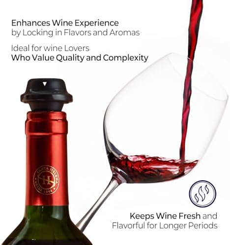 Vintorio Vacuum Wine Saver Pump with 4 Reusable Bottle Stoppers