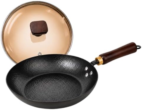 Calmabode Hand Hammered Carbon Steel Skillet 10" everyday searing