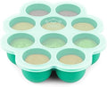 KeaBabies Silicone Food Freezer Trays with Lid, 2oz x 10 Pods, Alpine