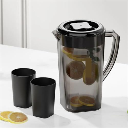 Glass Pitcher with Lid High Capacity Plastic Water Jug Pitcher