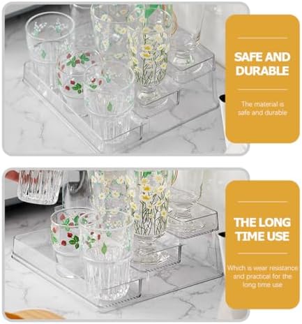 3-tier PET Spice Bottle Organizer Rack for Kitchen Cabinet Storage