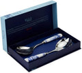Spode – Blue Italian – Blue Italian Salad Servers – BlueWhite, Set of
